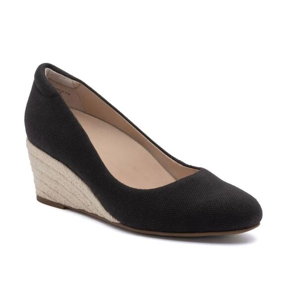Abeo Black and Tan Wedge Shoes - Picture 1 of 6